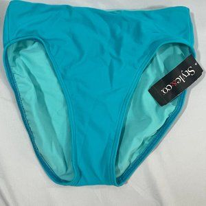 Style & Co High waisted Teal bikini Bottoms Size Medium NWT